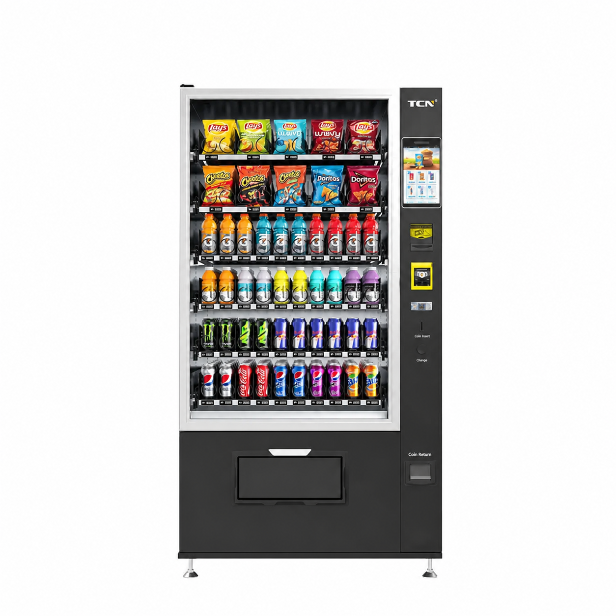 Render oficial de la máquina de snacks y bebidas TCN CSC-10G(H5)