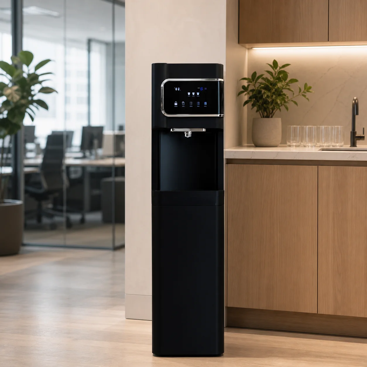 Dispensador comercial de piso Amevel PT-1488L con filtración UF
